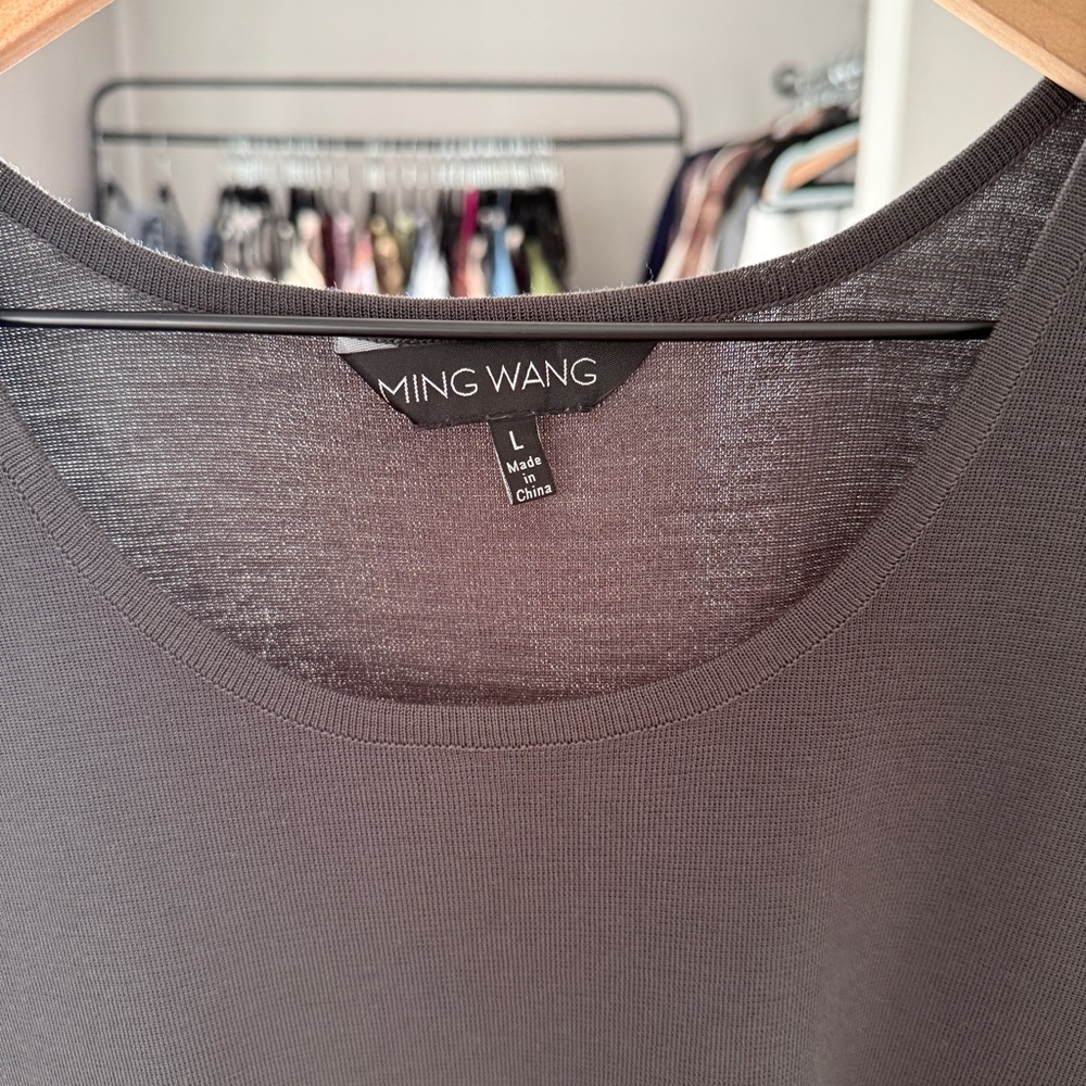 Ming Wang Black Sleeveless Scoop Neck Shell Top - Picture 3 of 6
